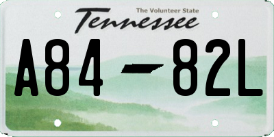 TN license plate A8482L
