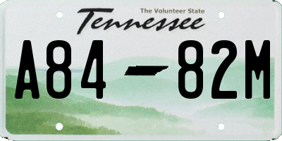 TN license plate A8482M
