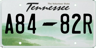 TN license plate A8482R