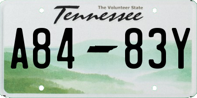 TN license plate A8483Y