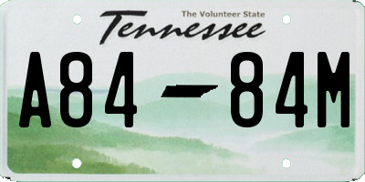 TN license plate A8484M