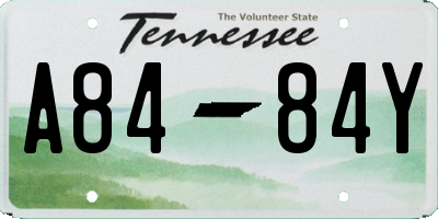 TN license plate A8484Y