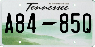 TN license plate A8485Q