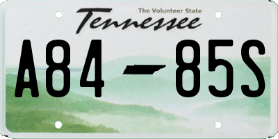 TN license plate A8485S