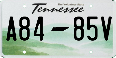 TN license plate A8485V