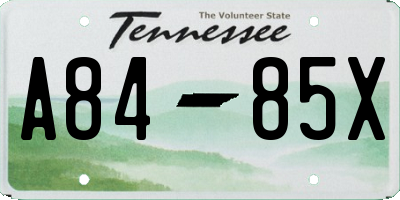 TN license plate A8485X