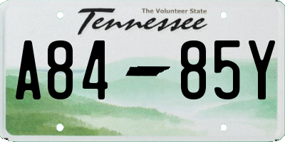 TN license plate A8485Y