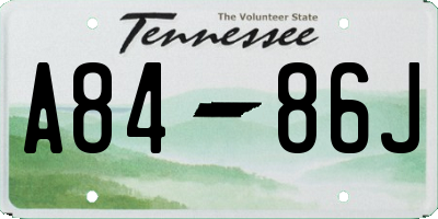TN license plate A8486J