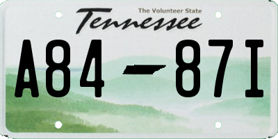 TN license plate A8487I