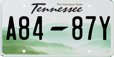 TN license plate A8487Y