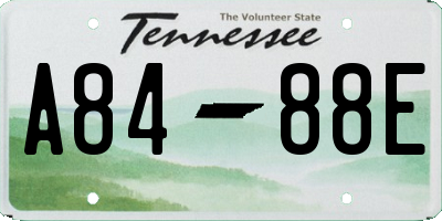 TN license plate A8488E