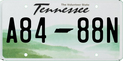 TN license plate A8488N