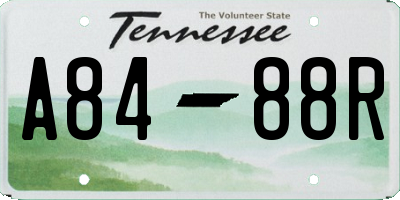 TN license plate A8488R