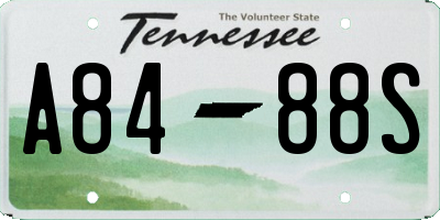 TN license plate A8488S