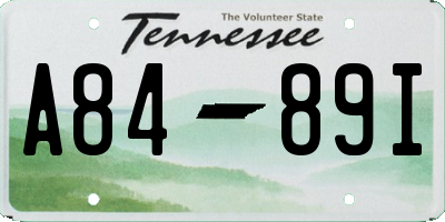 TN license plate A8489I