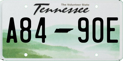 TN license plate A8490E