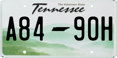TN license plate A8490H
