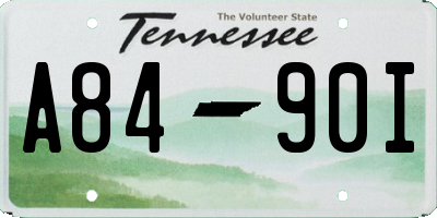 TN license plate A8490I