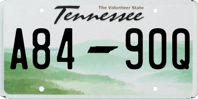 TN license plate A8490Q