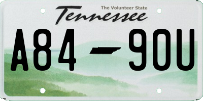 TN license plate A8490U
