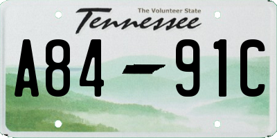 TN license plate A8491C
