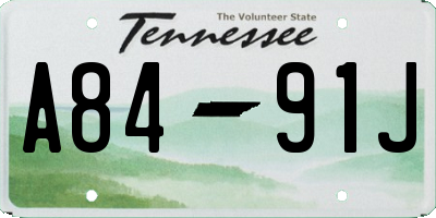 TN license plate A8491J