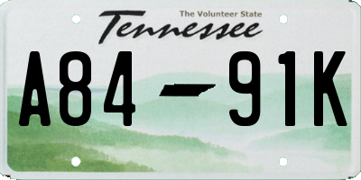 TN license plate A8491K