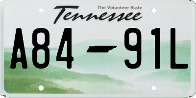 TN license plate A8491L