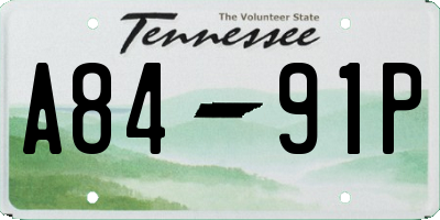 TN license plate A8491P