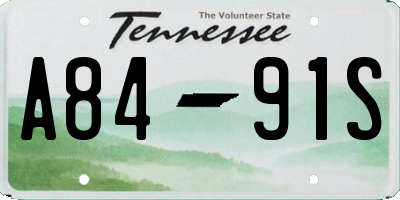 TN license plate A8491S