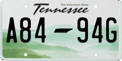 TN license plate A8494G