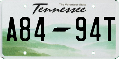 TN license plate A8494T