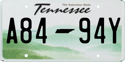 TN license plate A8494Y