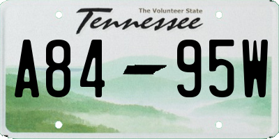 TN license plate A8495W