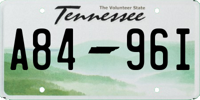 TN license plate A8496I