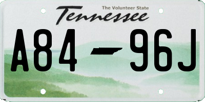 TN license plate A8496J