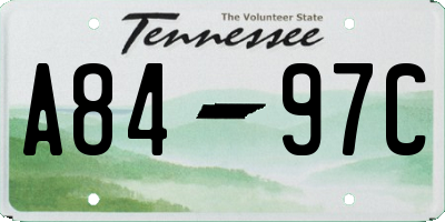 TN license plate A8497C