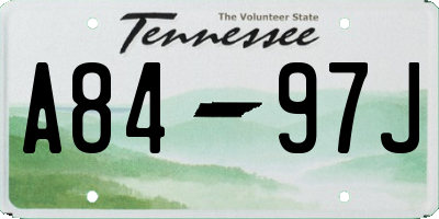 TN license plate A8497J