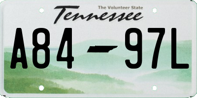 TN license plate A8497L