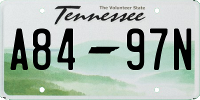 TN license plate A8497N