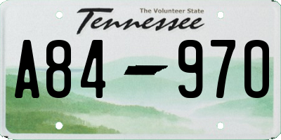 TN license plate A8497O