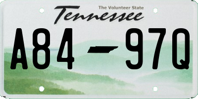 TN license plate A8497Q