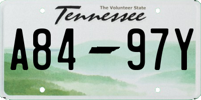 TN license plate A8497Y