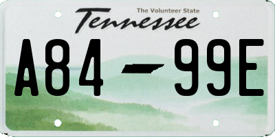 TN license plate A8499E