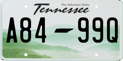 TN license plate A8499Q