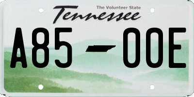 TN license plate A8500E