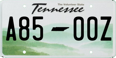 TN license plate A8500Z