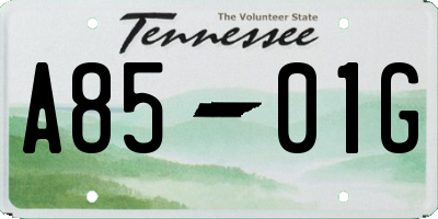 TN license plate A8501G