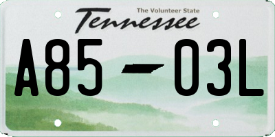 TN license plate A8503L