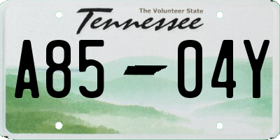 TN license plate A8504Y